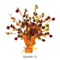 12 Pack Bulk Thanksgiving Fall Leaves Centerpiece