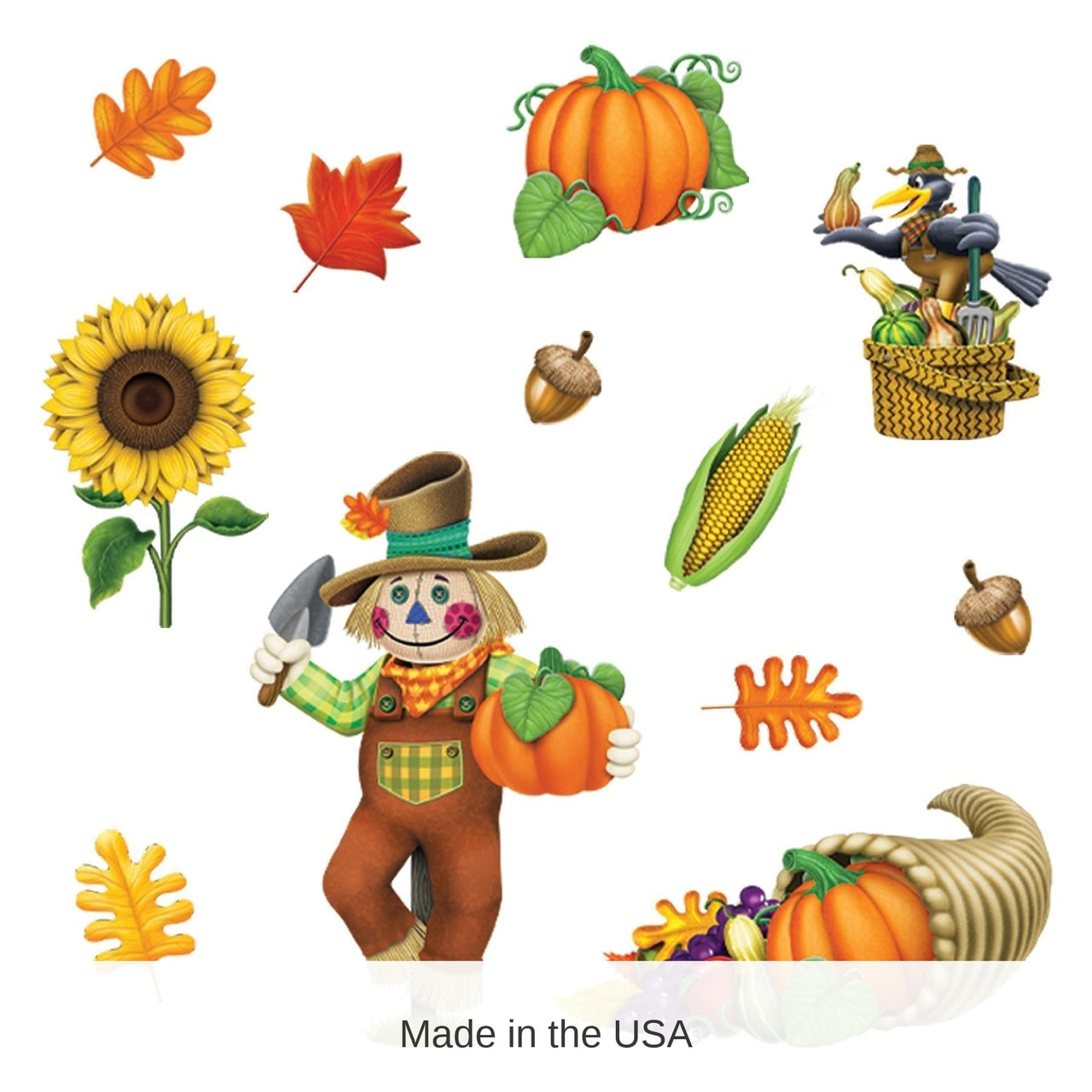 144 Piece Bulk Thanksgiving Fall Clings