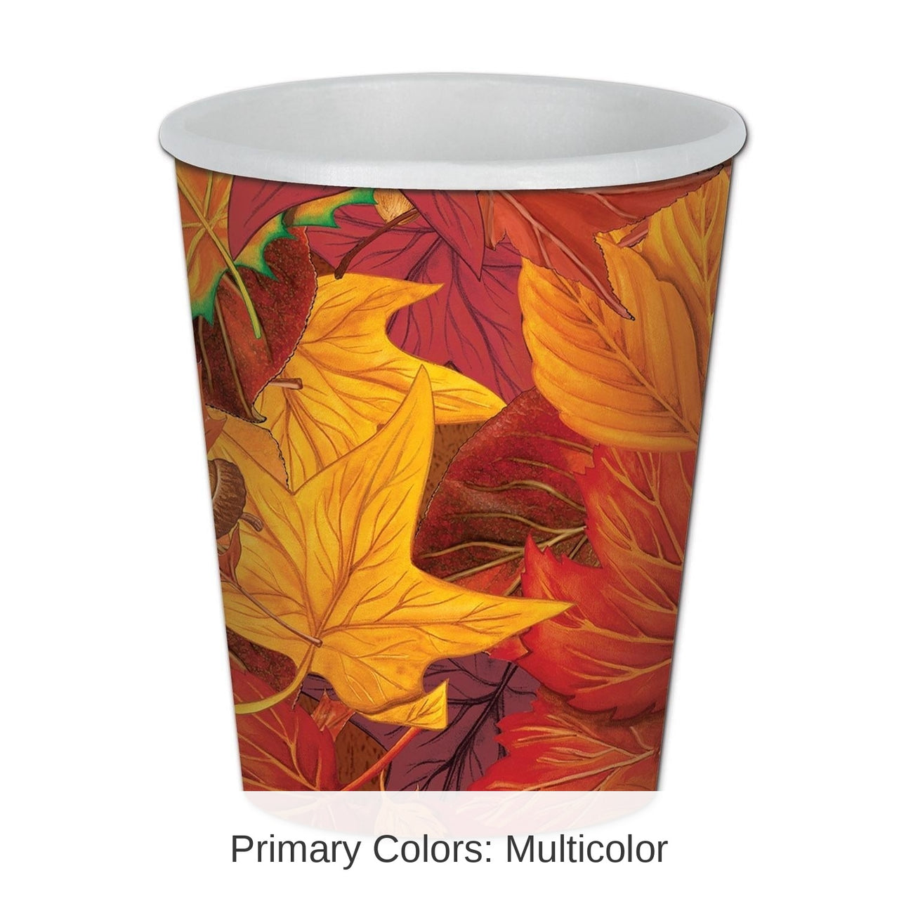96 Pack Bulk Thanksgiving Fall Leaf Beverage Cups