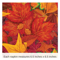 192 Pack Bulk Thanksgiving Fall Leaf Luncheon Napkins