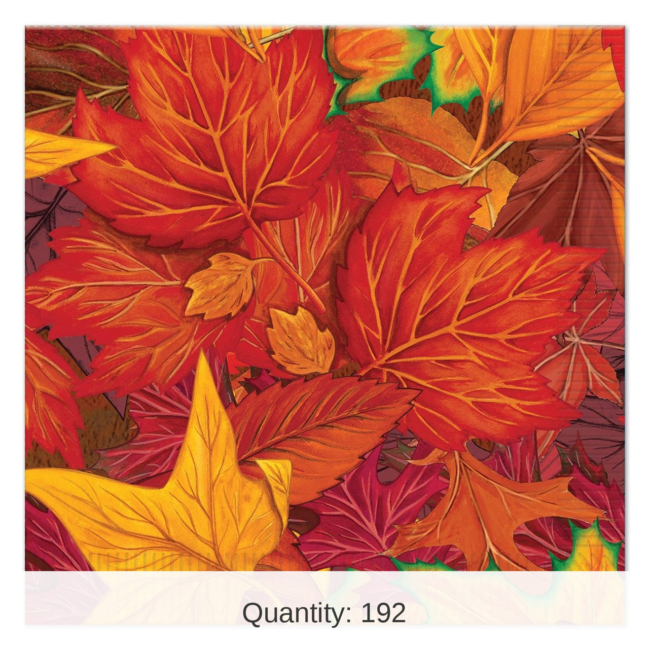 192 Pack Bulk Thanksgiving Fall Leaf Luncheon Napkins