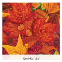 192 Pack Bulk Thanksgiving Fall Leaf Luncheon Napkins