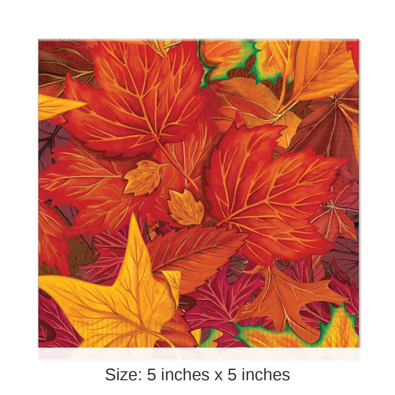 192 Pack Bulk Thanksgiving Fall Leaf Beverage Napkins