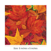 192 Pack Bulk Thanksgiving Fall Leaf Beverage Napkins