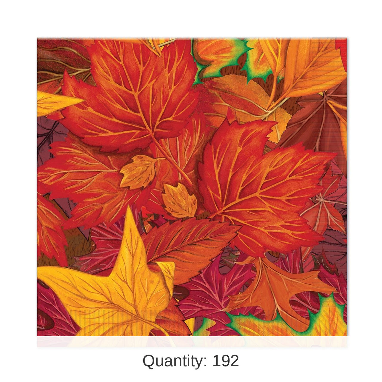 192 Pack Bulk Thanksgiving Fall Leaf Beverage Napkins