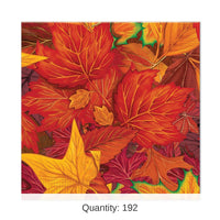 192 Pack Bulk Thanksgiving Fall Leaf Beverage Napkins