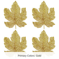 48 Piece Bulk Thanksgiving Glittered Fall Leaves
