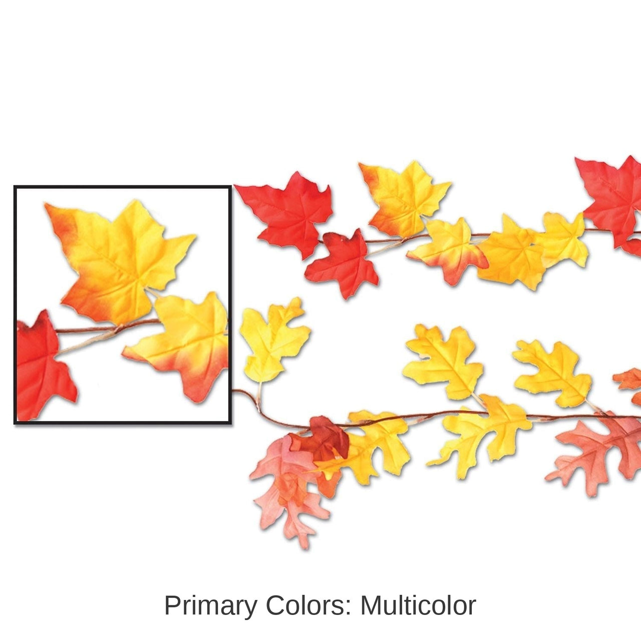 12 Pack Bulk Thanksgiving Autumn Leaf Garlands