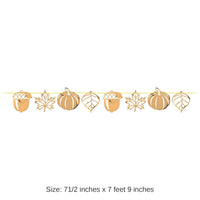 12 Pack Bulk Thanksgiving Foil Die-Cut Fall Streamer