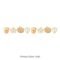 12 Pack Bulk Thanksgiving Foil Die-Cut Fall Streamer
