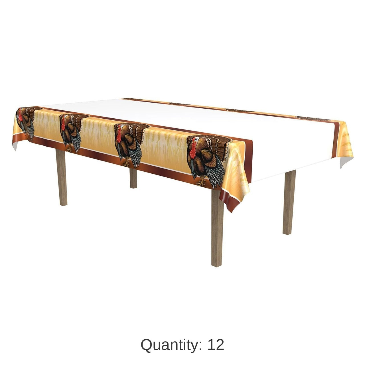 12 Pack Bulk Thanksgiving Turkey Tablecover
