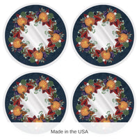 48 Pack Bulk Plastic Fall Thanksgiving Round Placemats