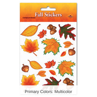 12 Packs Bulk Thanksgiving Fall Leaf Stickers 4/Pack