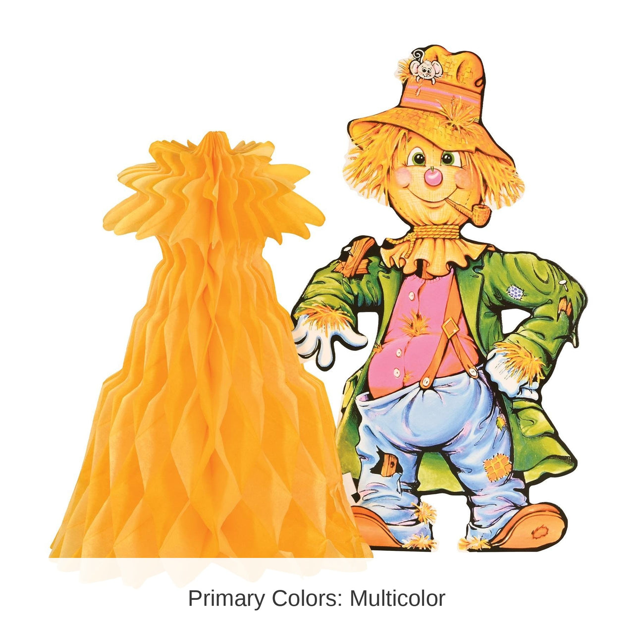 12 Pack Bulk Scarecrow with Tissue Cornshock Centerpiece