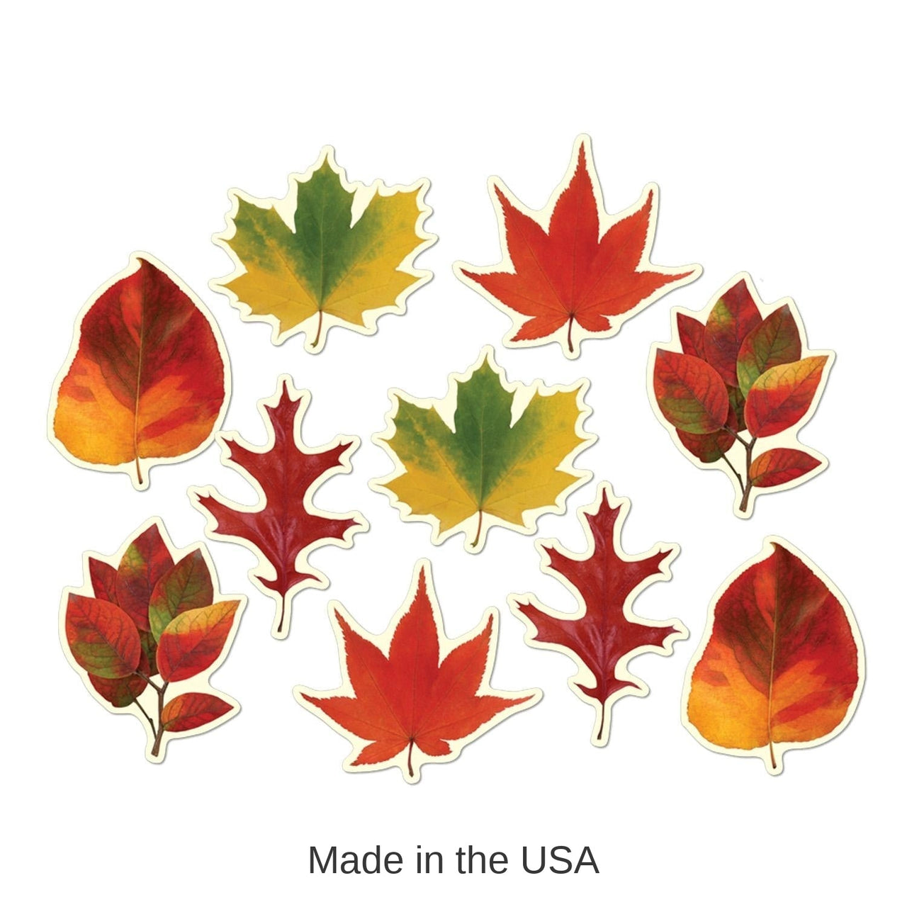 240 Pack Bulk Thanksgiving Mini Leaf Cutouts