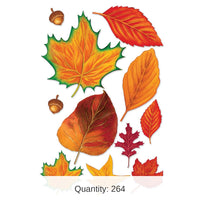 264 Piece Bulk Thanksgiving Fall Leaf Cutouts