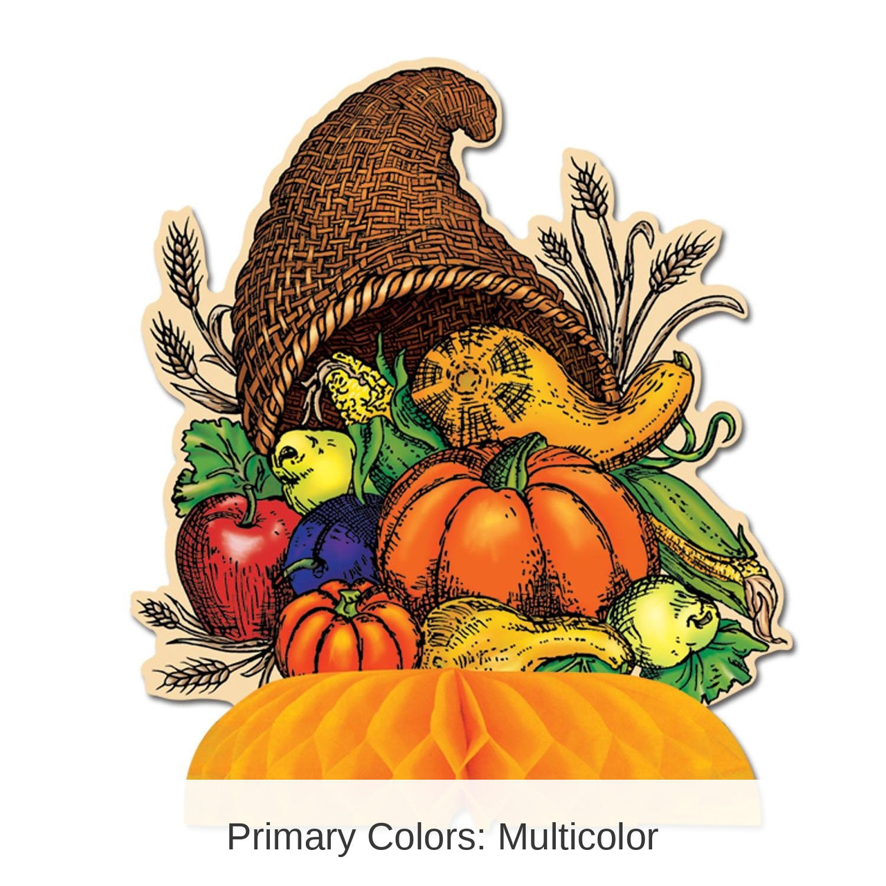 12 Pack Bulk Thanksgiving Cornucopia Centerpiece