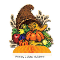 12 Pack Bulk Thanksgiving Cornucopia Centerpiece
