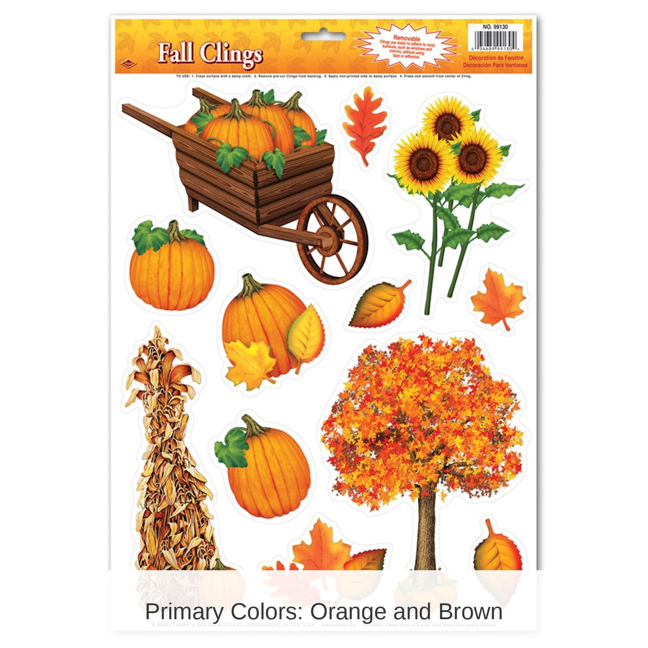 144 Piece Bulk Fall Clings