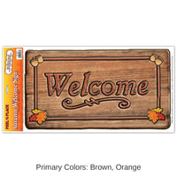 12 Pack Bulk Thanksgiving Autumn Welcome Sign Peel 'N Place Clings