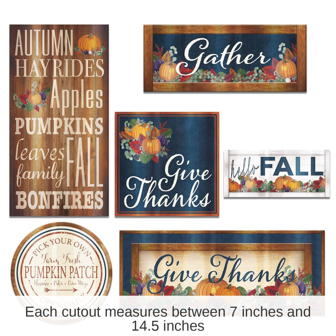 72 Pack Bulk Foil Fall Thanksgiving Cutouts