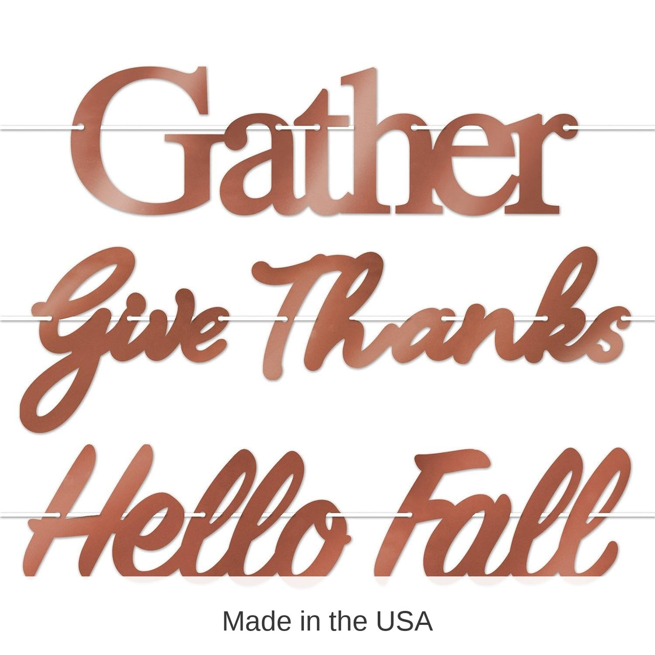 12 Pack Bulk Foil Fall Thanksgiving Streamer Set