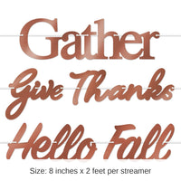 12 Pack Bulk Foil Fall Thanksgiving Streamer Set