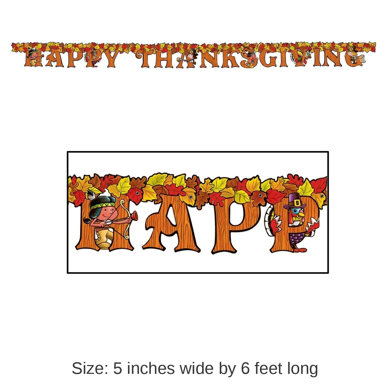 12 Pack Bulk Happy Thanksgiving Streamer