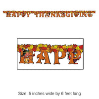 12 Pack Bulk Happy Thanksgiving Streamer