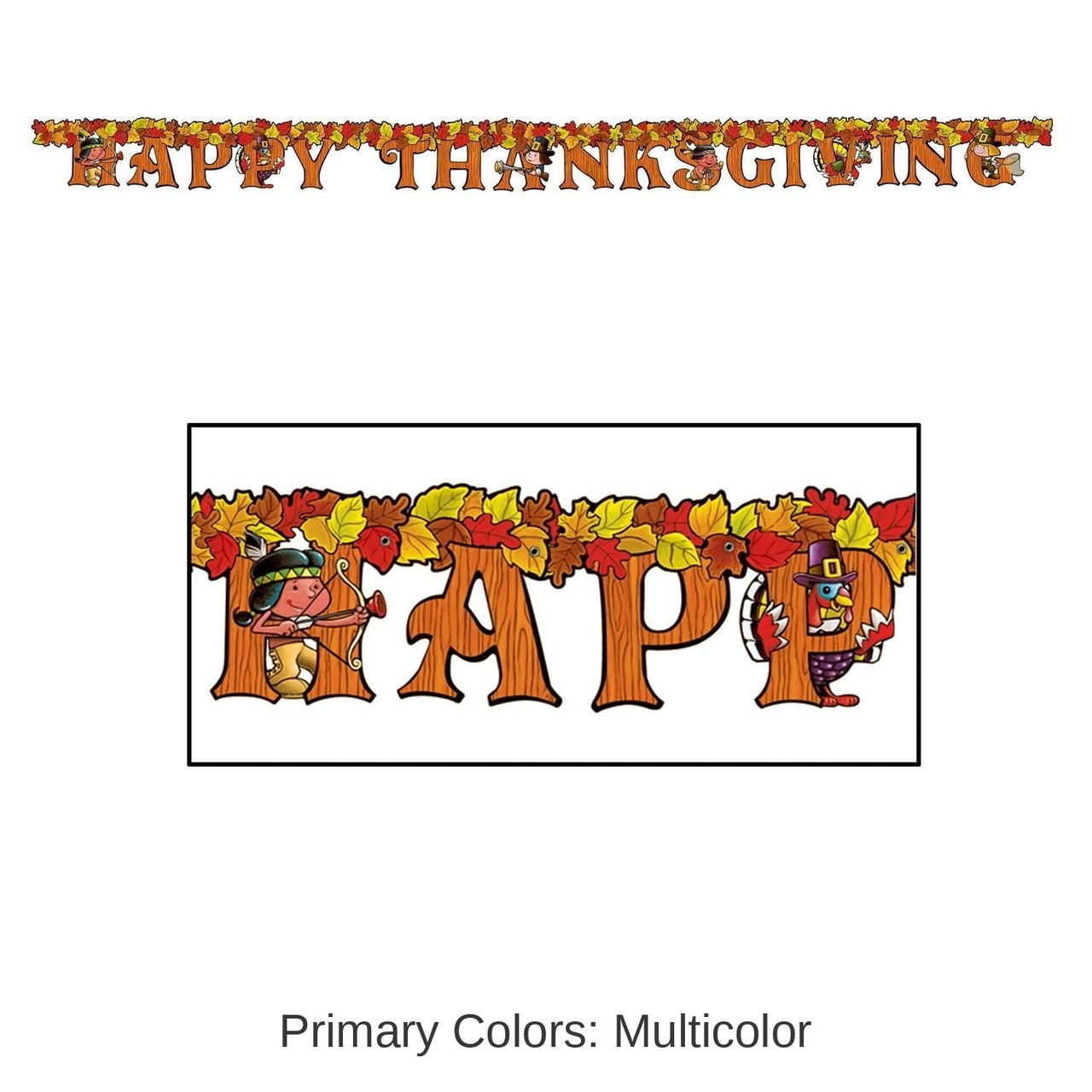 12 Pack Bulk Happy Thanksgiving Streamer