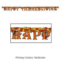 12 Pack Bulk Happy Thanksgiving Streamer