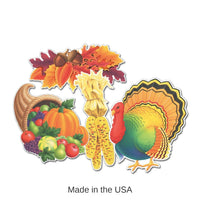 24 Pack Bulk Thanksgiving Party Cutouts