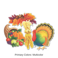 24 Pack Bulk Thanksgiving Party Cutouts