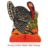 12 Pack Bulk Thanksgiving Vintage Fall Harvest Turkey Centerpiece