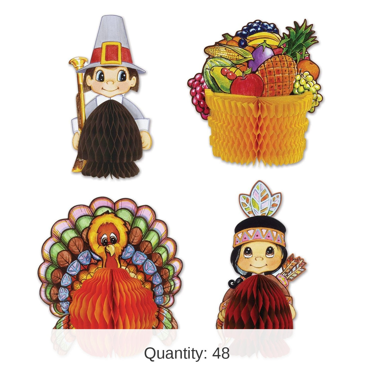48 Pack Bulk Thanksgiving Mini Centerpieces