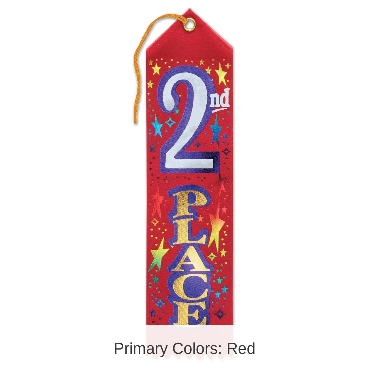 6 Pack Bulk 2nd Place Award Ribbon