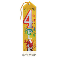 6 Pack Bulk 4th Place Award Party Ribbon