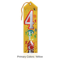 6 Pack Bulk 4th Place Award Party Ribbon