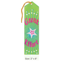 6 Pack Bulk Great Effort Award Ribbon