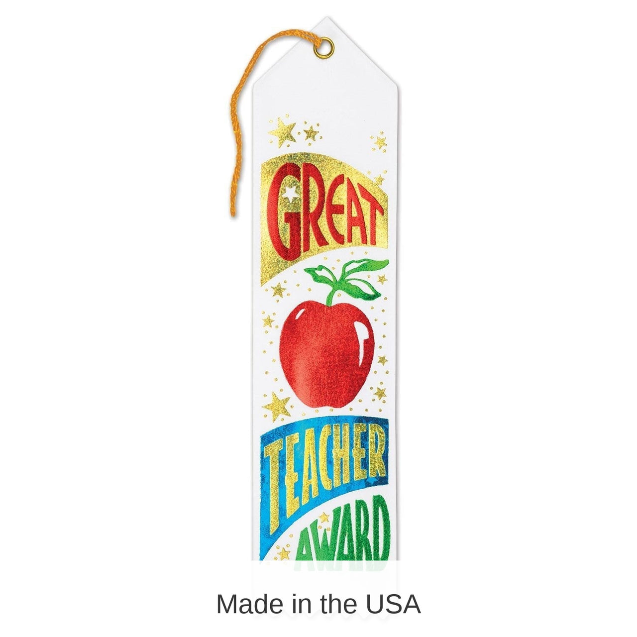 6 Pack Bulk Great Teacher Award Ribbon