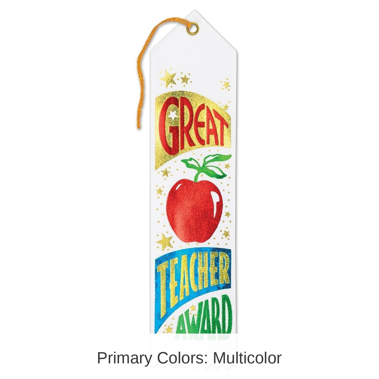 6 Pack Bulk Great Teacher Award Ribbon