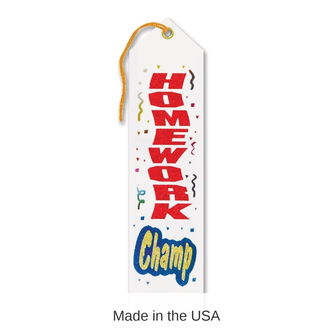 6 Pack Bulk Homework Champ Award Ribbon