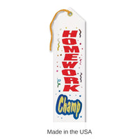 6 Pack Bulk Homework Champ Award Ribbon
