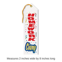 6 Pack Bulk Homework Champ Award Ribbon