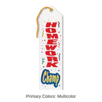 6 Pack Bulk Homework Champ Award Ribbon