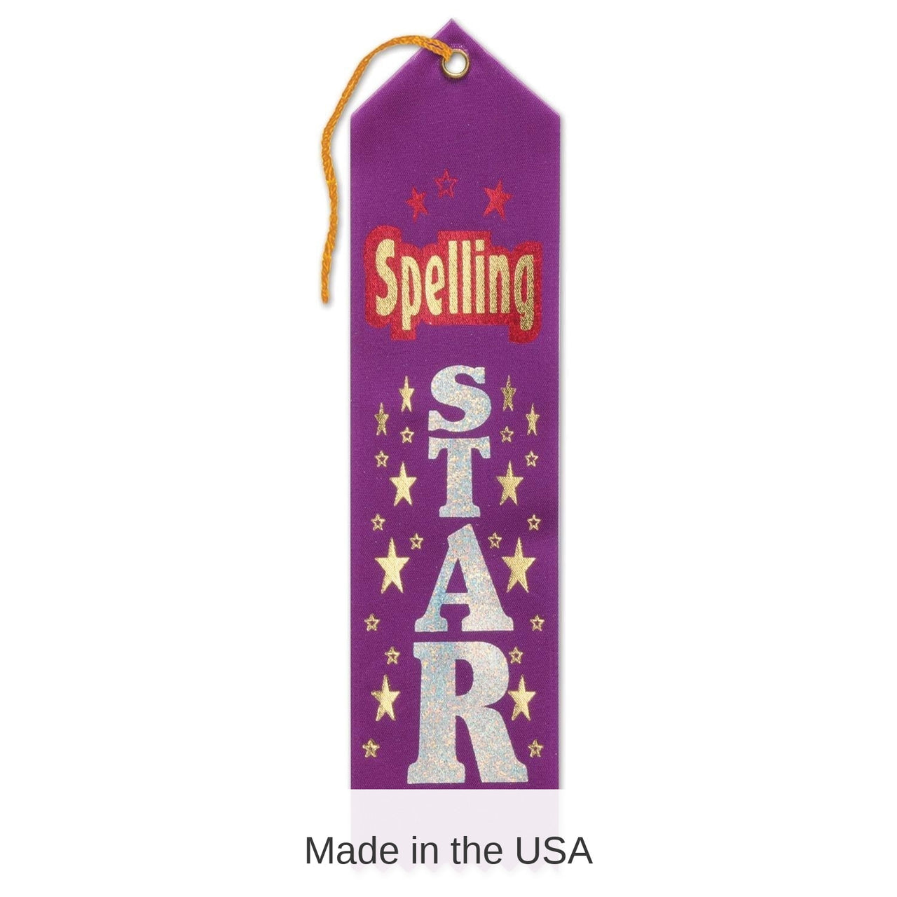 6 Pack Bulk Spelling Star Award Ribbon