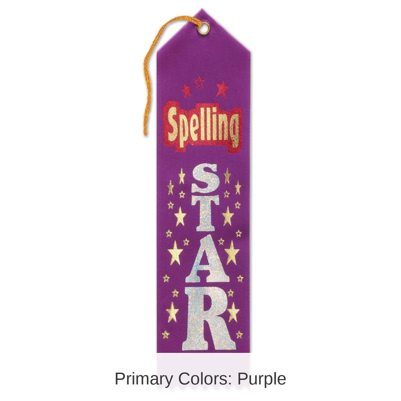 6 Pack Bulk Spelling Star Award Ribbon
