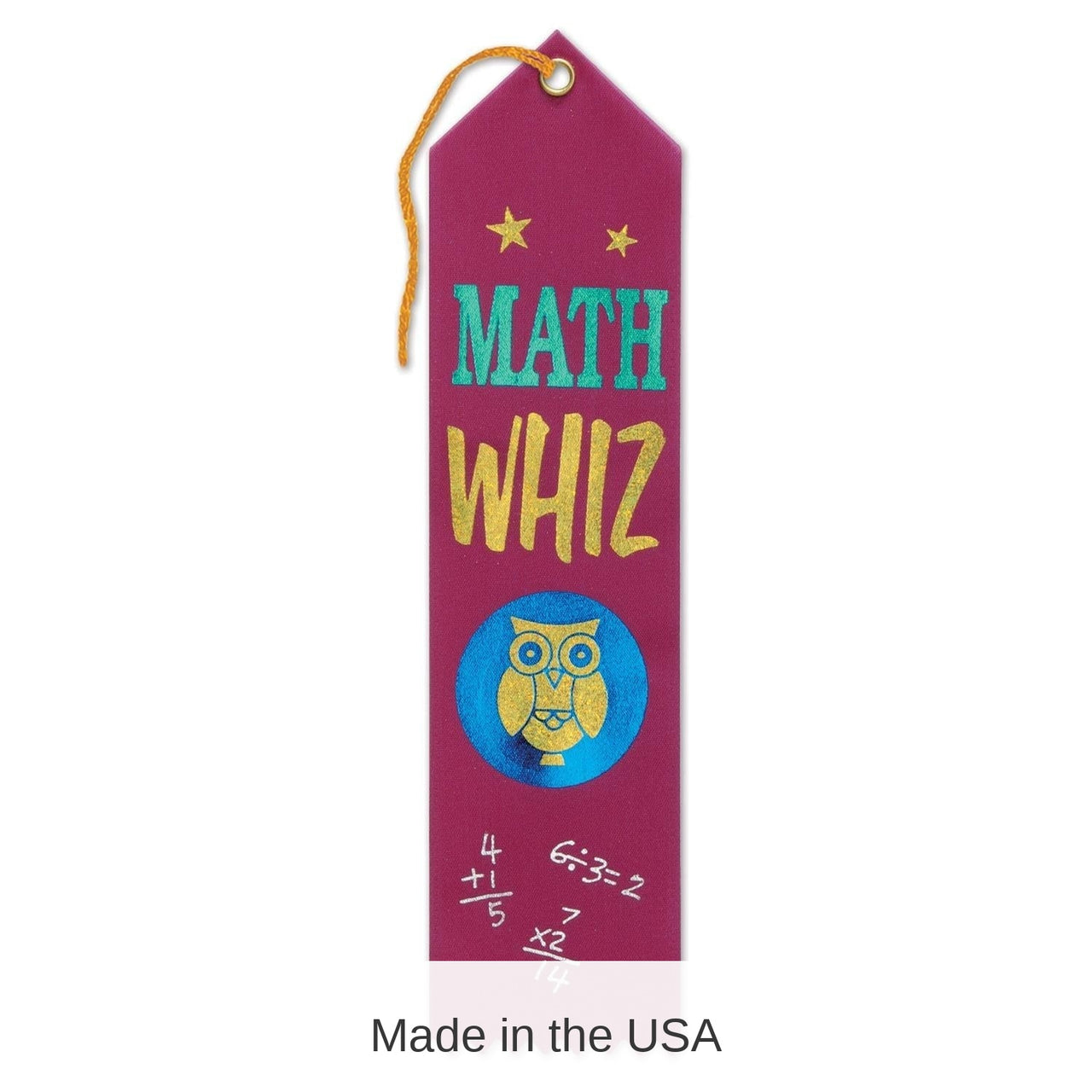 6 Pack Bulk Math Whiz Award Ribbon