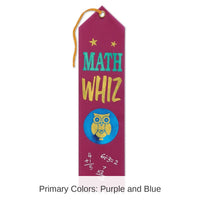 6 Pack Bulk Math Whiz Award Ribbon