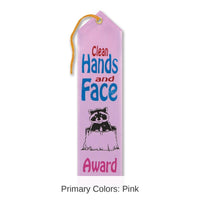 6 Pack Bulk Clean Hands/Face Award Ribbon